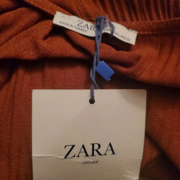 ZARA Pleated Wrap Top Womens Large - Picture 7 of 7